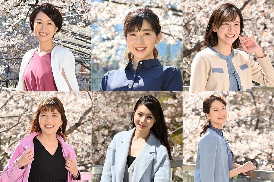 テレビ朝日女性アナ6名 笑顔で桜とコラボ 春の 壁紙 が配信スタート 女性アナウンサ さくら壁紙コンテンツ Tverプラス 最新エンタメニュース