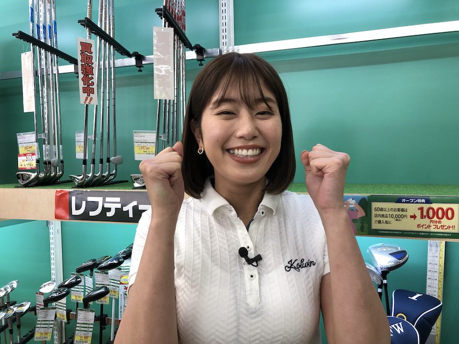 稲村亜美、ゴルフ企画でまたしても覚醒！“極意伝授”で、いきなり200ヤード越え！