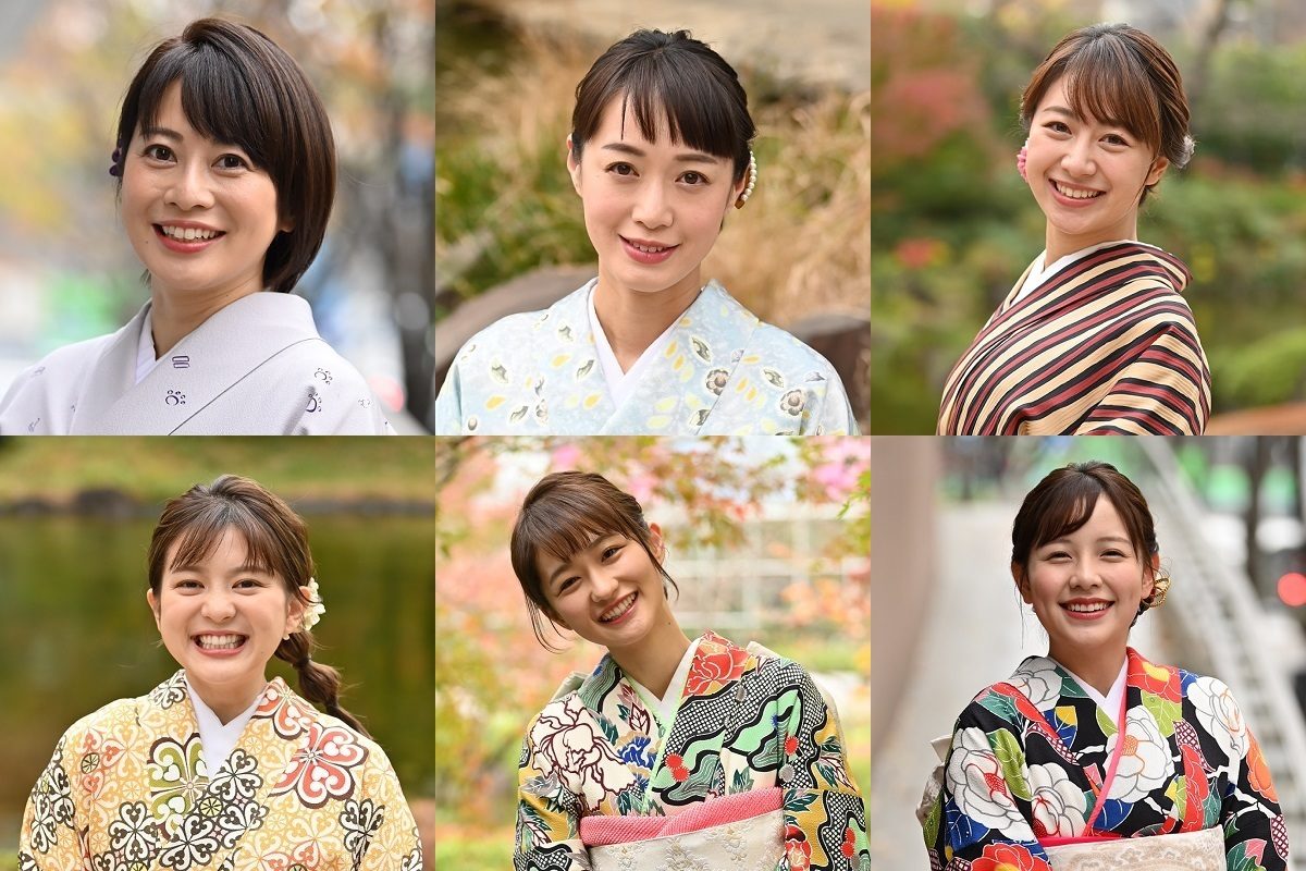 テレビ朝日アナウンサー、2021年の“きもの壁紙”配信！6名の女性アナが艶やかに