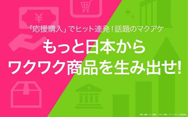 「応援購入」でヒット連発！　話題のマクアケ～もっと日本からワクワク商品を生み出せ！：読んで分かる「カンブリア宮殿」